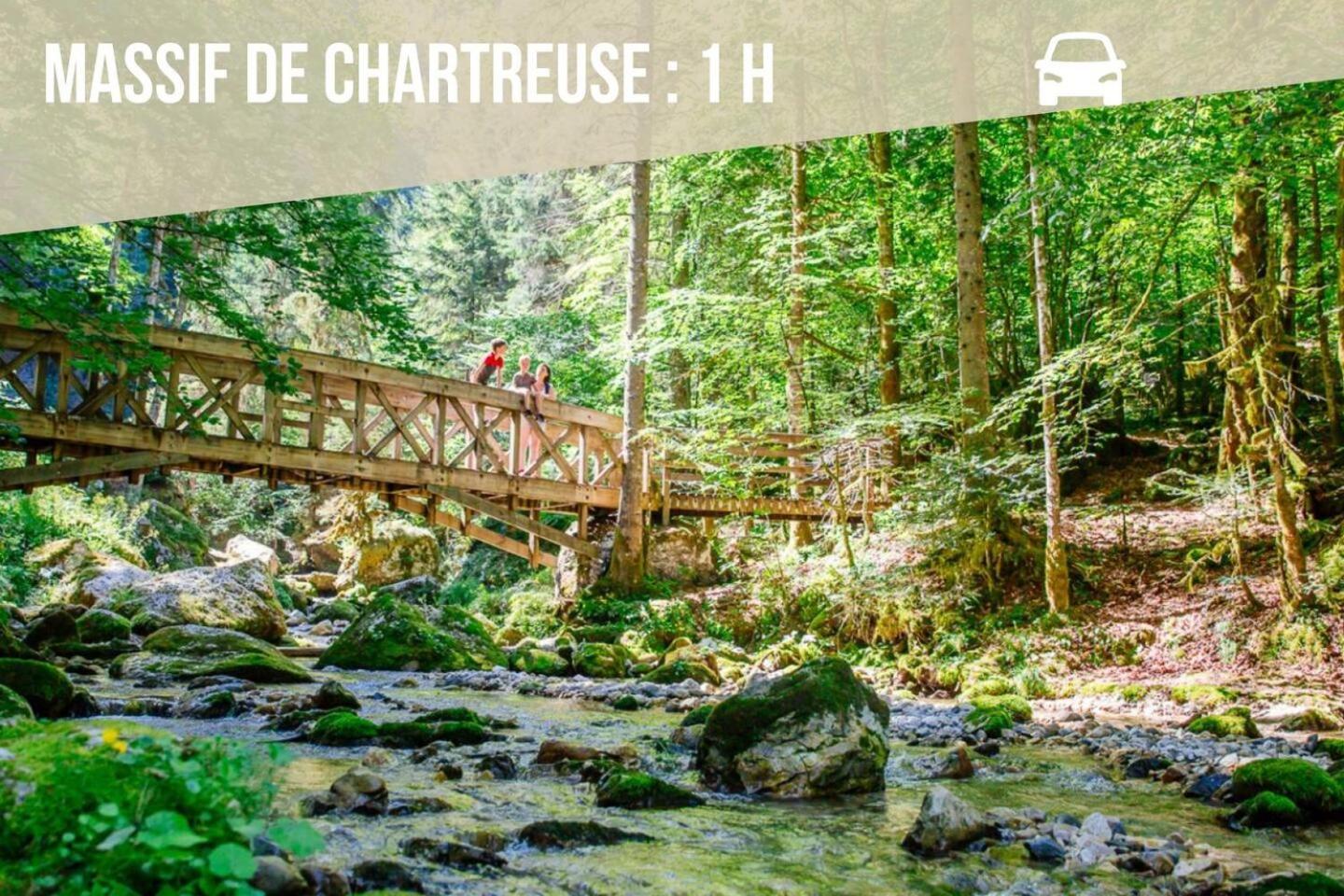 Les Cantinieres - Bourgoin Jallieu - Jardin Prive Ruy-Montceau Eksteriør bilde